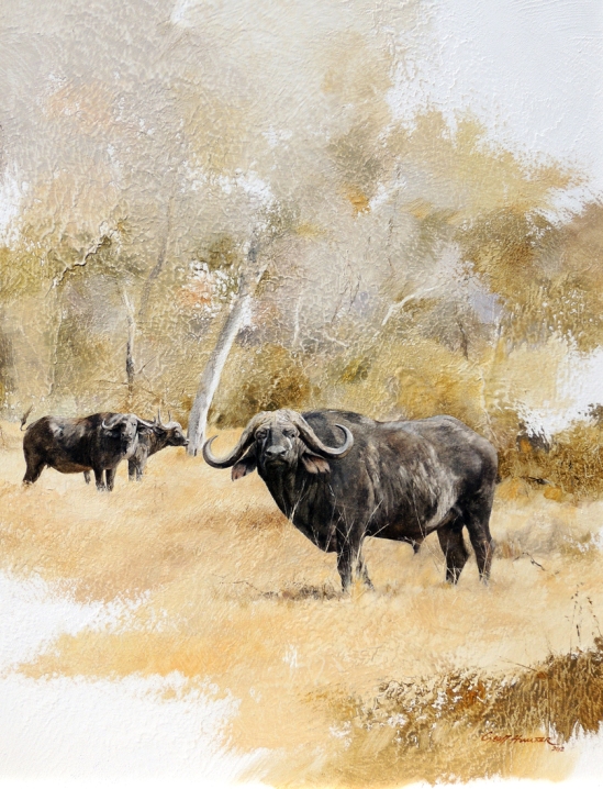 Buffalo Herd - Geoff Hunter Wildlife Art (Available Print)