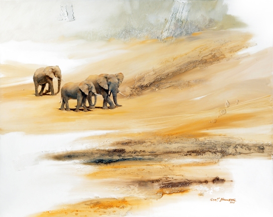 Elephants - Geoff Hunter Wildlife Art